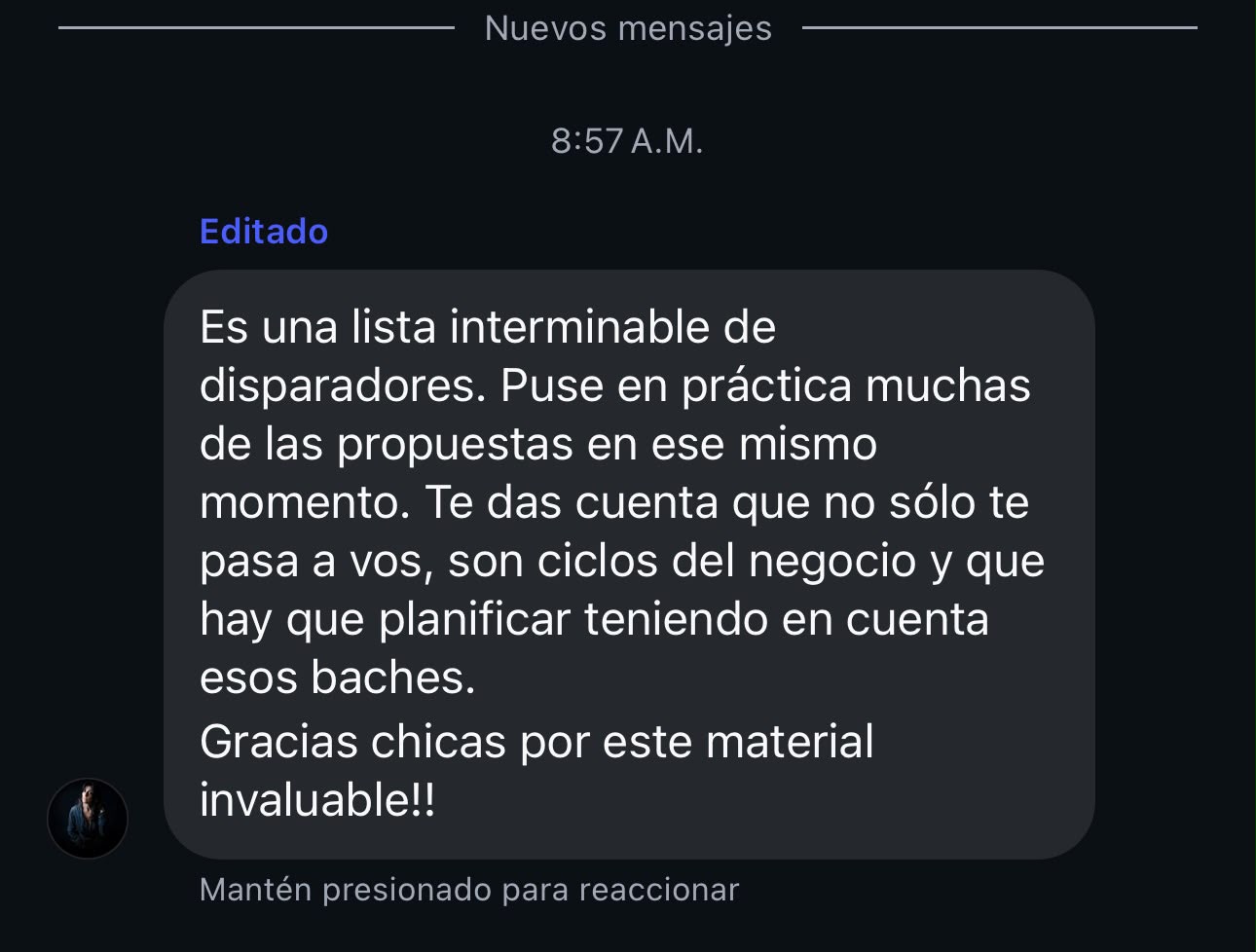 Testimonio de Diana Gil sobre la Guía de supervivencia para temporadas bajas